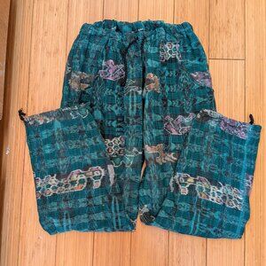 100% cotton woven green pants bought in Guatemala, ikay